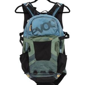 EVOC FR Enduro Team MTB Backpack Blue Green Liteshield Back Protector Size S